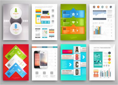 El ilanı, broşür tasarım şablonları kümesi