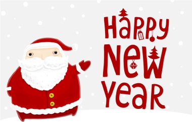 Noel Baba Merry Christmas etiketi