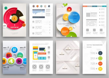 El ilanı, broşür tasarım şablonları kümesi