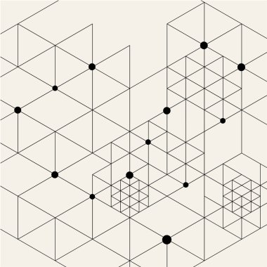 Modern siyah Techno geometrik desen