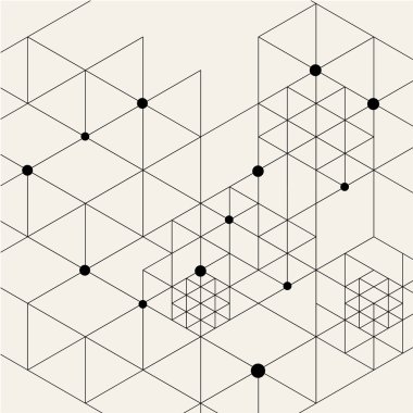 Modern Black Techno Geometric Pattern clipart