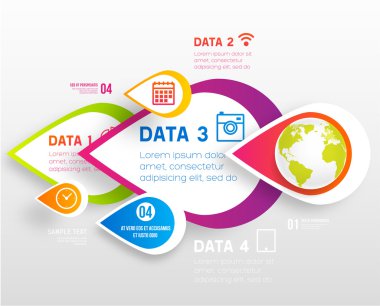 Infographic dijital şablon iş tasarımı için.