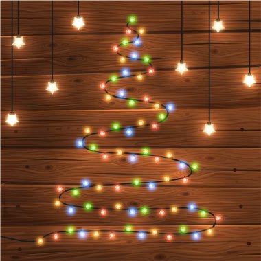 Parlak Noel ışıkları ağacı