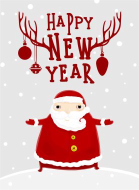 Noel Baba yeni yıl etiketi