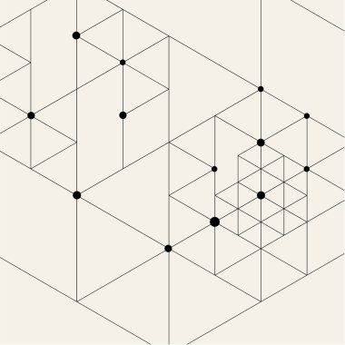 Modern siyah Techno geometrik desen