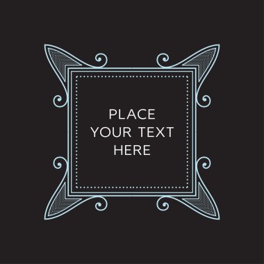 Geometrik çizgili tasarım stili çerçeve