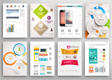 El ilanı, broşür tasarım şablonları kümesi