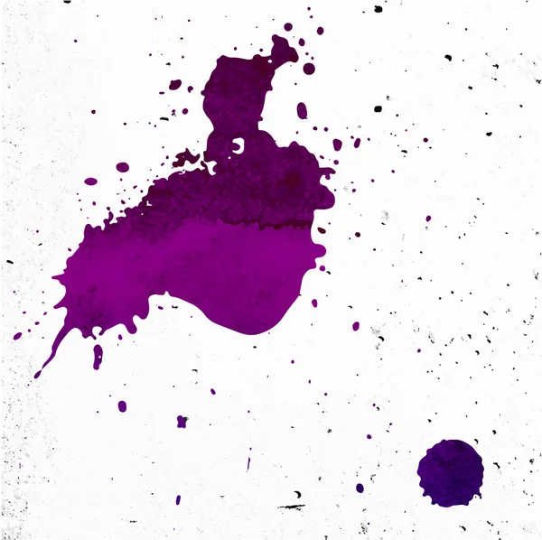 Salpicadura de pintura púrpura — Vector de stock