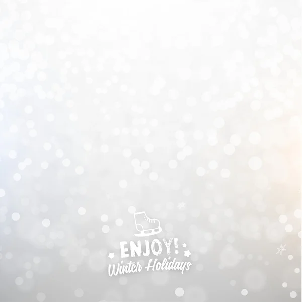 Fondo de Navidad con copos de nieve borrosos — Vector de stock