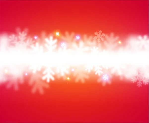 Noël fond flou avec éclat flocons de neige — Image vectorielle