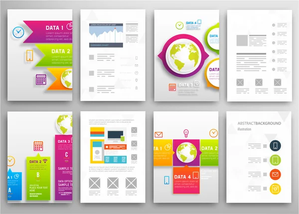 Set of Flyer, Brochure Design Templates. — Stock Vector