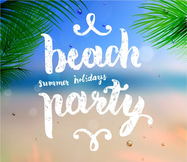 Beach Party label — Stockvector