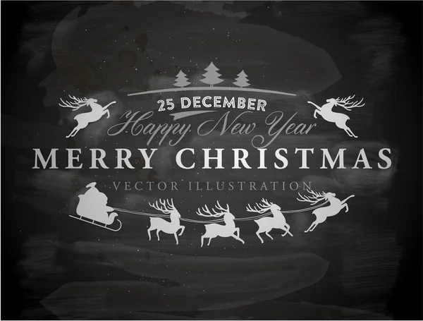 Kerstmis typografische label voor xmas — Stockvector