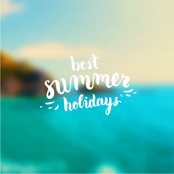 Beste vakantie in de zomer — Stockvector