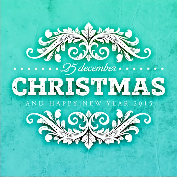 Christmas Typographic Label for Xmas — Stock Vector