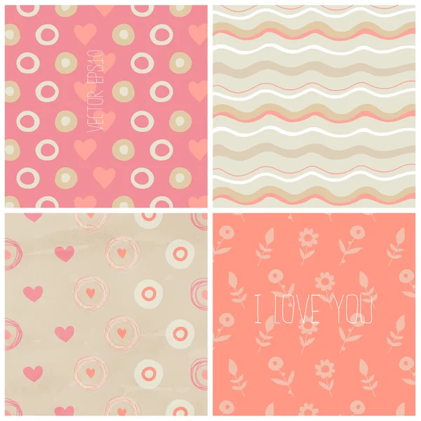 Set of Seamless Patterns — Stock Vector