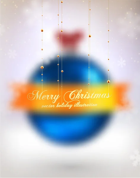 Blurred Christmas Ball — Stock Vector