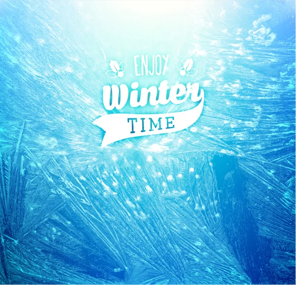 Fondo azul de invierno para diseños navideños — Archivo Imágenes Vectoriales