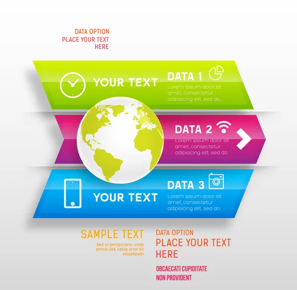 Plantilla digital de infografía . — Vector de stock