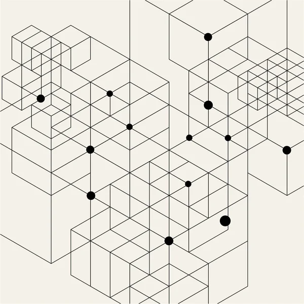 Modernes geometrisches Muster aus schwarzem Techno — Stockvektor