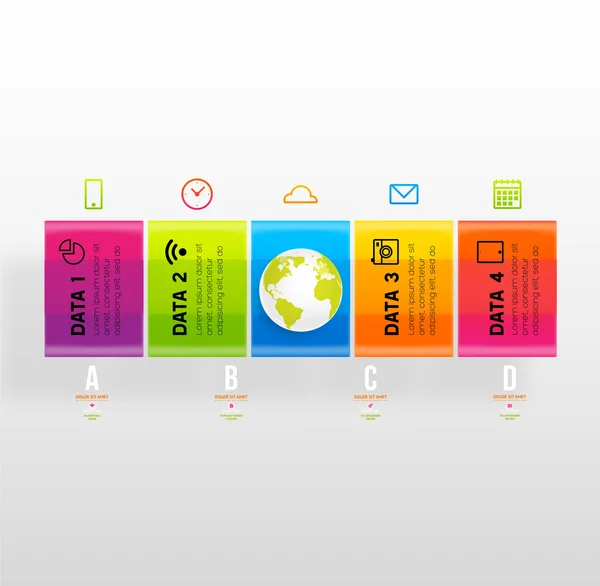 Modelo digital de infográfico . —  Vetores de Stock