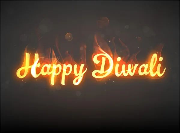Brinnande lyckliga Diwali. — Stock vektor
