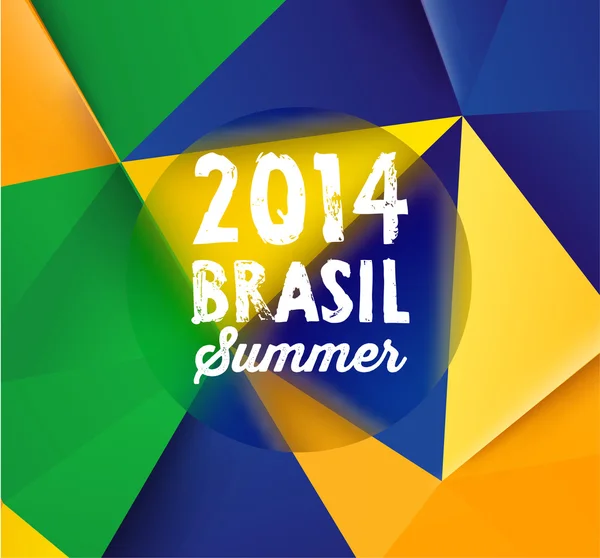 Geometrická Brazílie 2014 letní pozadí — Stockový vektor