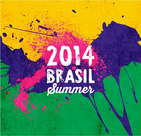 Brazilië zomer 2014 achtergrond — Stockvector