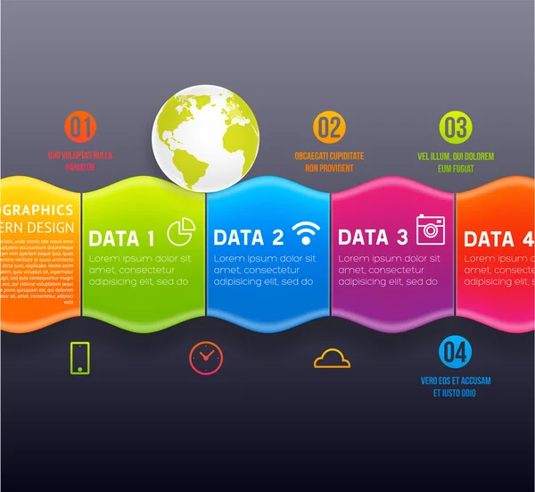 Modello digitale infografica . — Vettoriale Stock