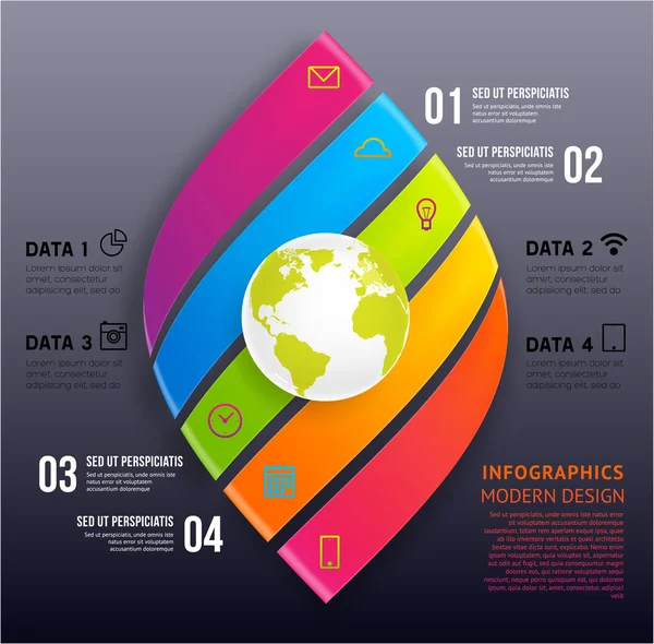Infographic digitale sjabloon. — Stockvector