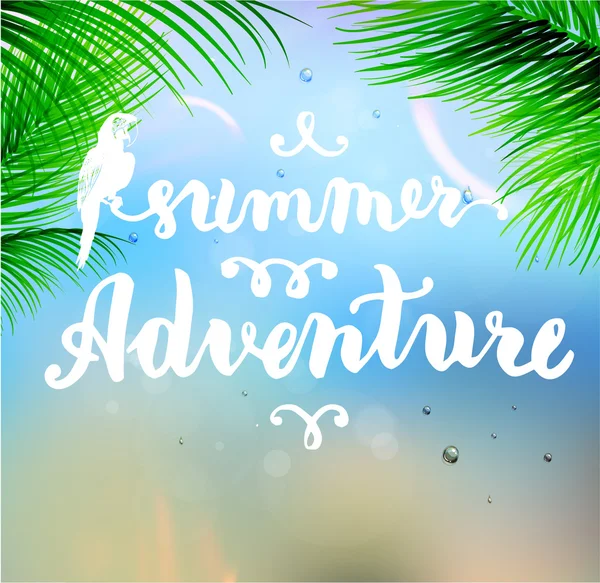 Summer Adventure Background — Stock Vector