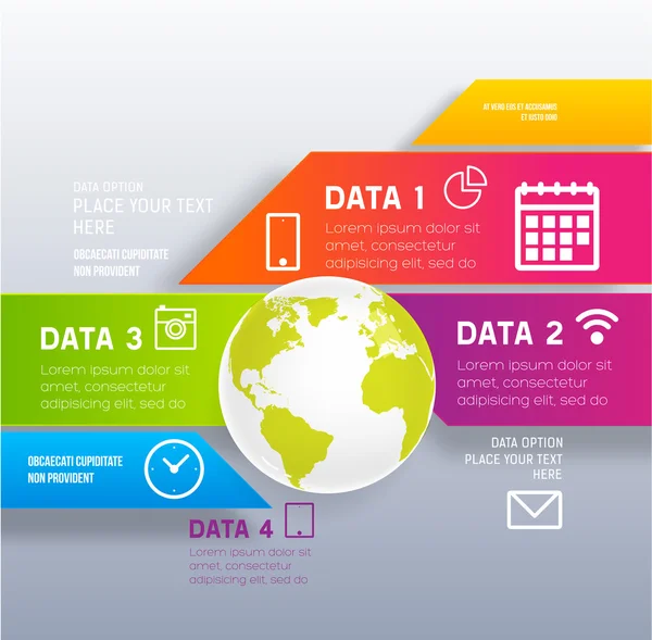 Infographic Abstract digitale sjabloon — Stockvector