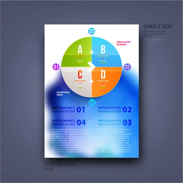 Plantilla moderna para folleto de negocios — Vector de stock