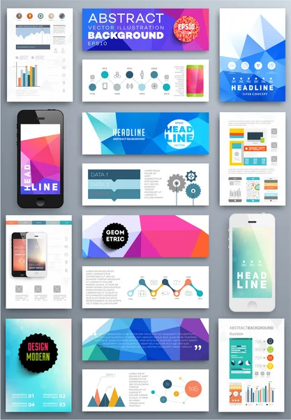 Infographic Brochure Design Templates — Stock Vector