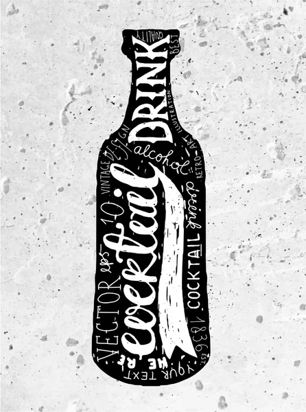 Vintage fles labelontwerp. — Stockvector