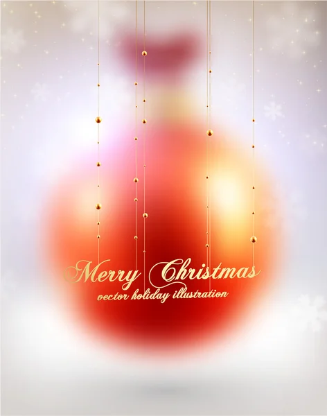 Blurred Christmas Ball — Stock Vector