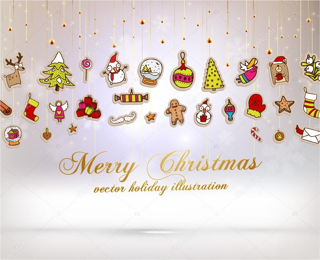 Christmas Set of Icons, Labels and Xmas Elements