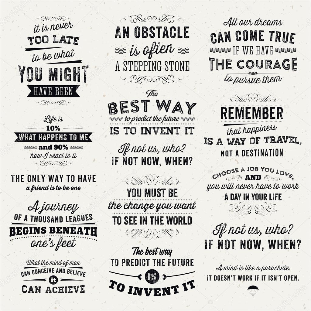 Set of Quotes Typographical Posters