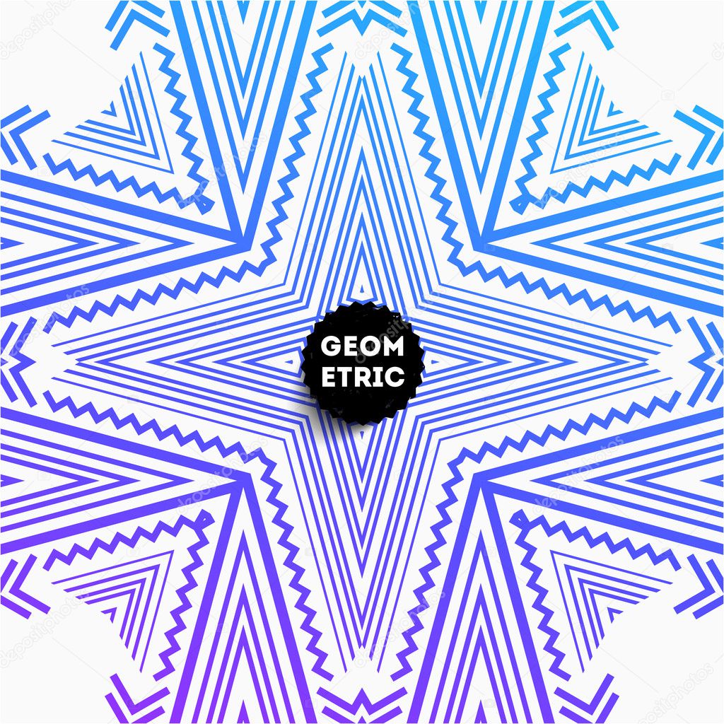 Abstract Geometric Pattern for Modern Hipster Cover Design. Black Label with Place for Business Logo