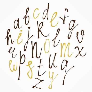 Beyaz arkaplanda alfabe harfleri