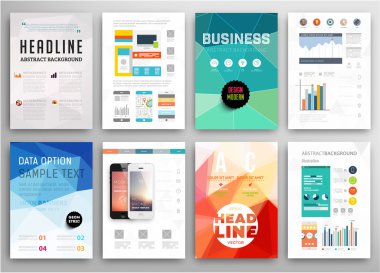 El ilanı, broşür tasarım şablonları kümesi