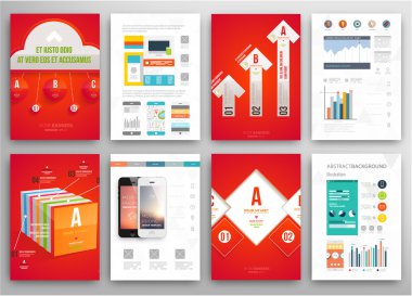 El ilanı, broşür tasarım şablonları kümesi