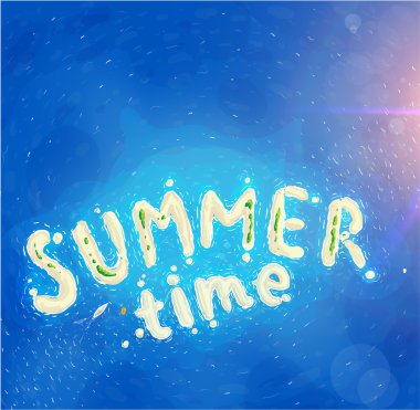Lettering Summer Time clipart