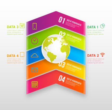 Infographic dijital şablonu.