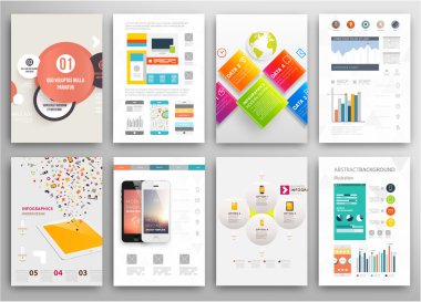 El ilanı, broşür tasarım şablonları kümesi