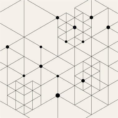 Modern siyah Techno geometrik desen