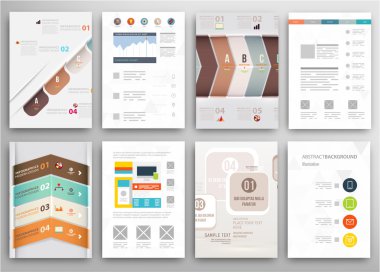 El ilanı, broşür tasarım şablonları kümesi