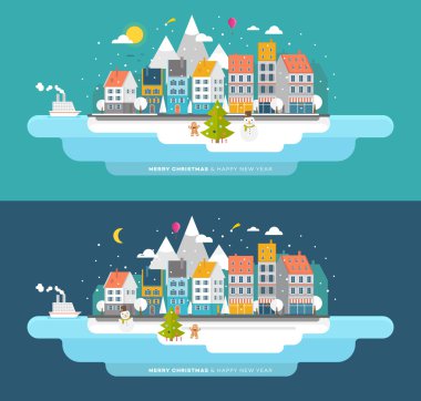 Kış ve Xmas için tatil tasarım