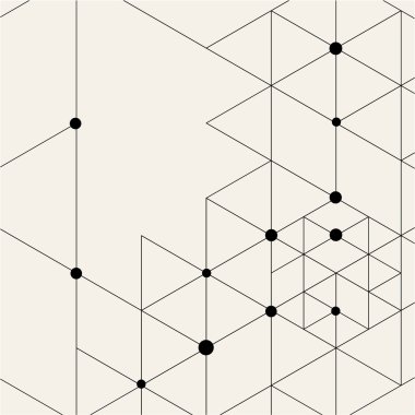 Modern siyah Techno geometrik desen