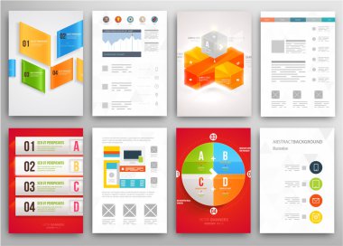 El ilanı, broşür tasarım şablonları kümesi